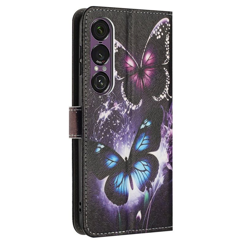 Flip Cover Sony Xperia 1 Vii To Sommerfugle