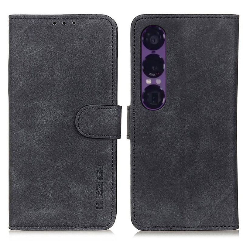 Flip Cover Til Sony Xperia 1 Vii Vintage Lædereffekt Khazneh