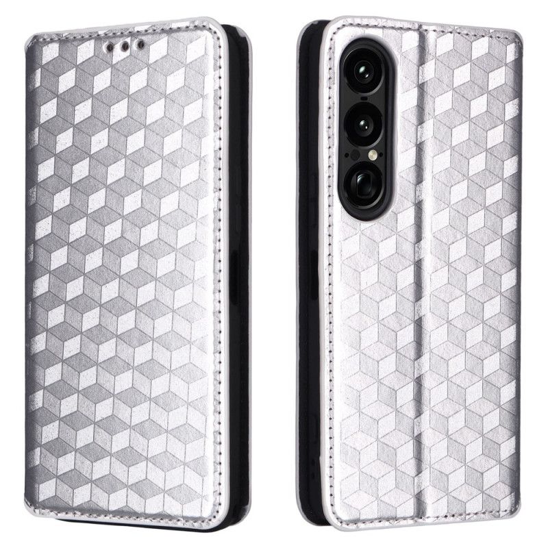 Læder Cover Sony Xperia 1 Vii 3d-diamanter