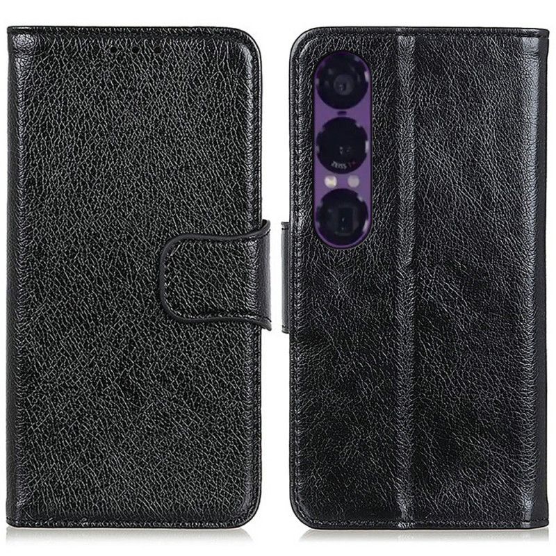Læder Cover Sony Xperia 1 Vii Nappatekstur