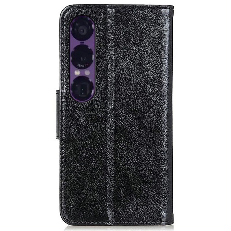 Læder Cover Sony Xperia 1 Vii Nappatekstur