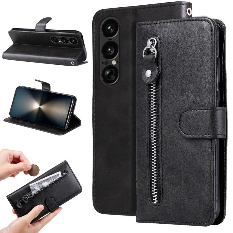 Læder Cover Sony Xperia 1 Vii Telefon Etui Møntpung