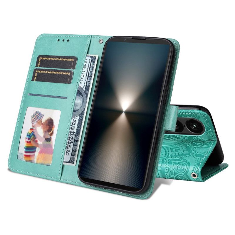 Læder Cover Sony Xperia 1 Vii Telefon Etui Solsikkemønster