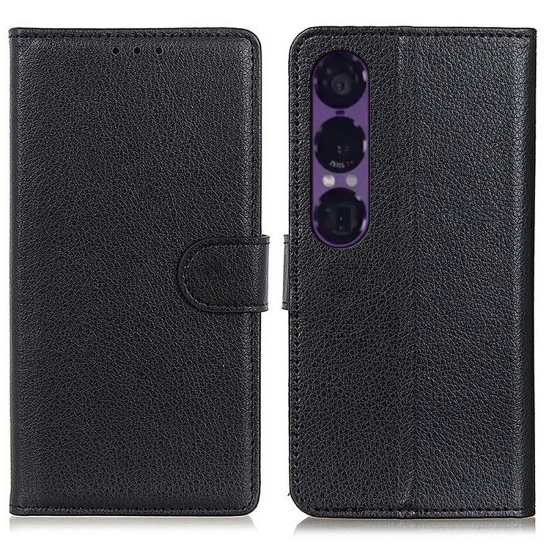 Læder Cover Sony Xperia 1 Vii Telefon Etui Traditionelt Kunstlæder
