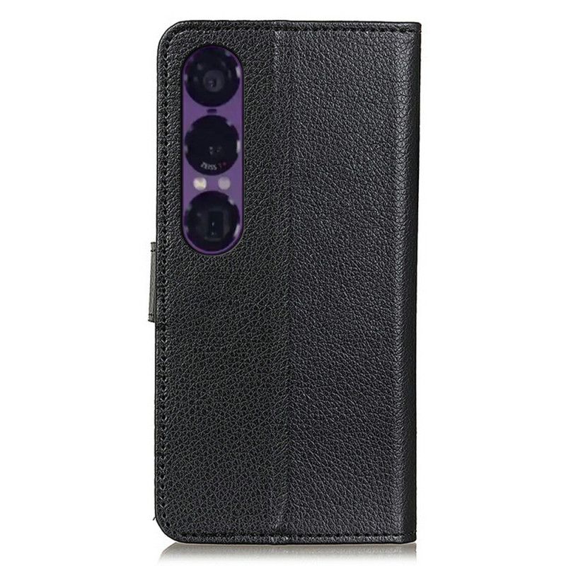 Læder Cover Sony Xperia 1 Vii Telefon Etui Traditionelt Kunstlæder