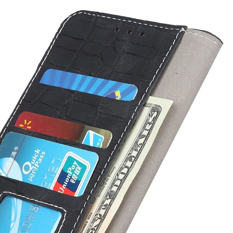 Flip Cover OnePlus 8 Croc-effekt I Kunstlæder