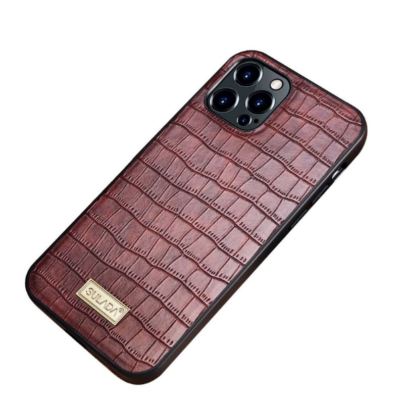 Cover iPhone 13 Pro Sulada Croc Lædereffekt