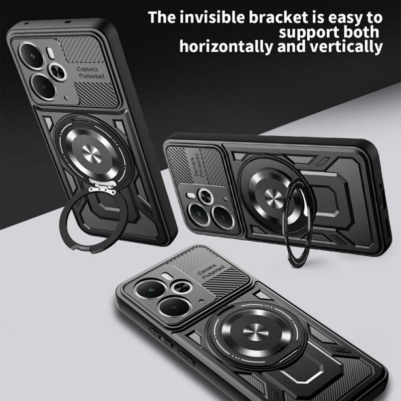 Cover Til Realme 14 5g Magnetisk Med Roterende Stativ