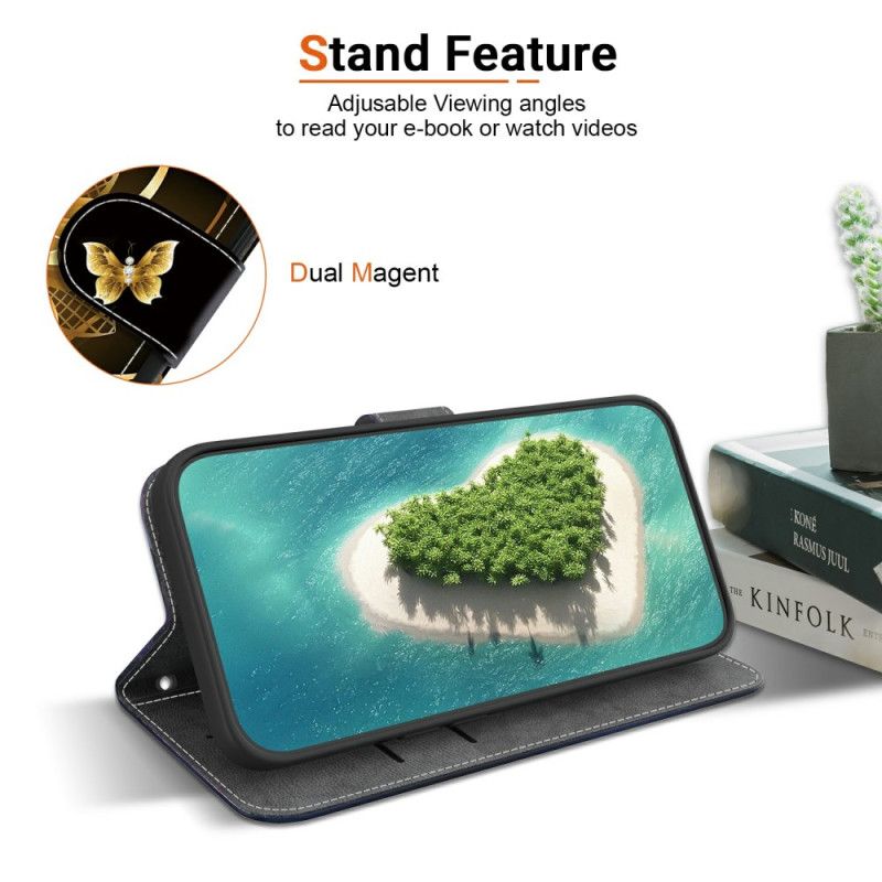 Flip Cover Realme 14 5g Guldblomstermønster