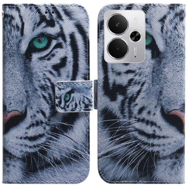 Flip Cover Realme 14 5g Hvid Tiger