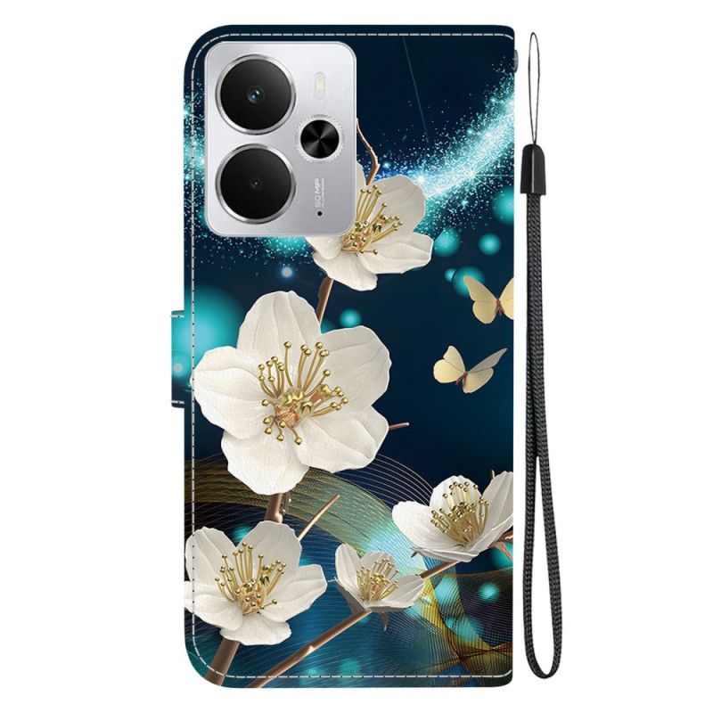 Flip Cover Realme 14 5g Hvide Magnolier