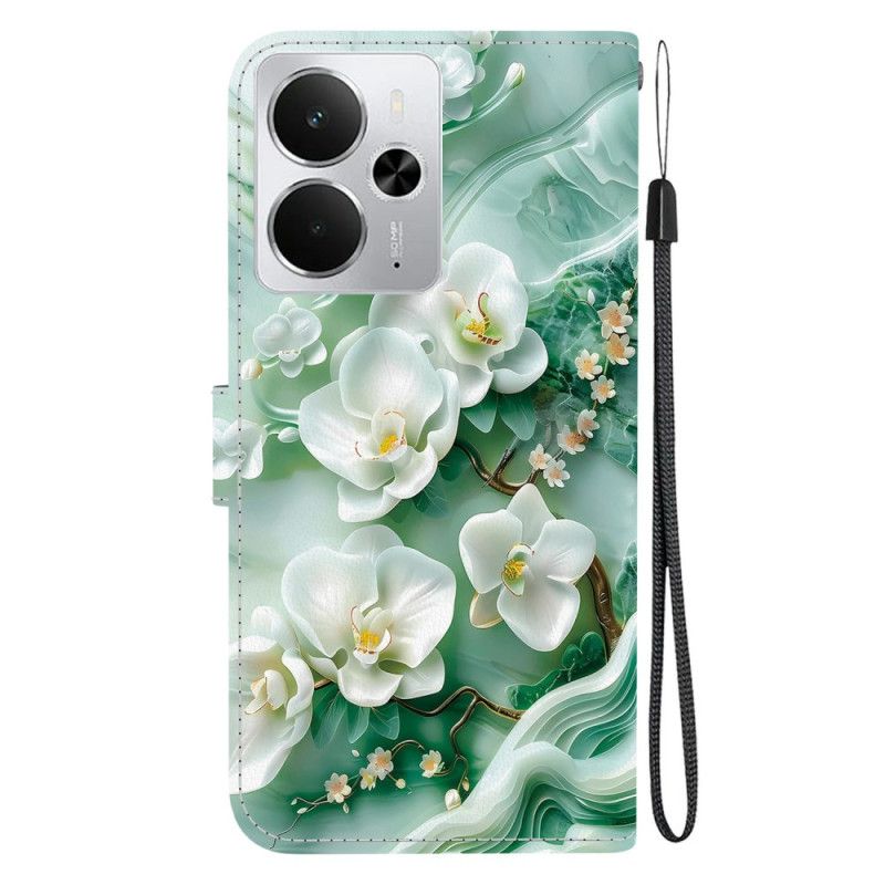 Flip Cover Realme 14 5g Jadeblomstermønster