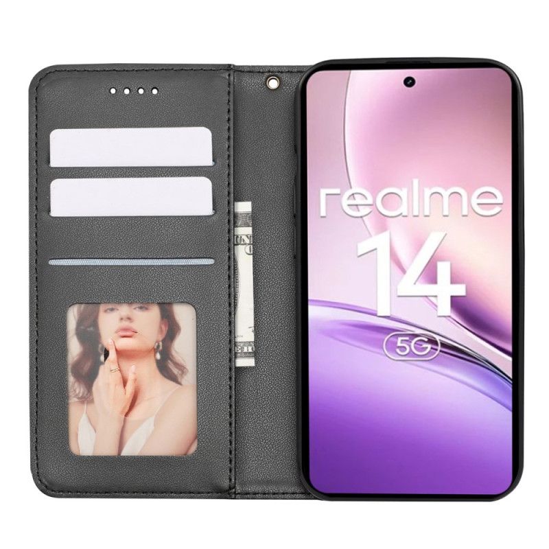 Flip Cover Realme 14 5g Ternet Kant Og Rem