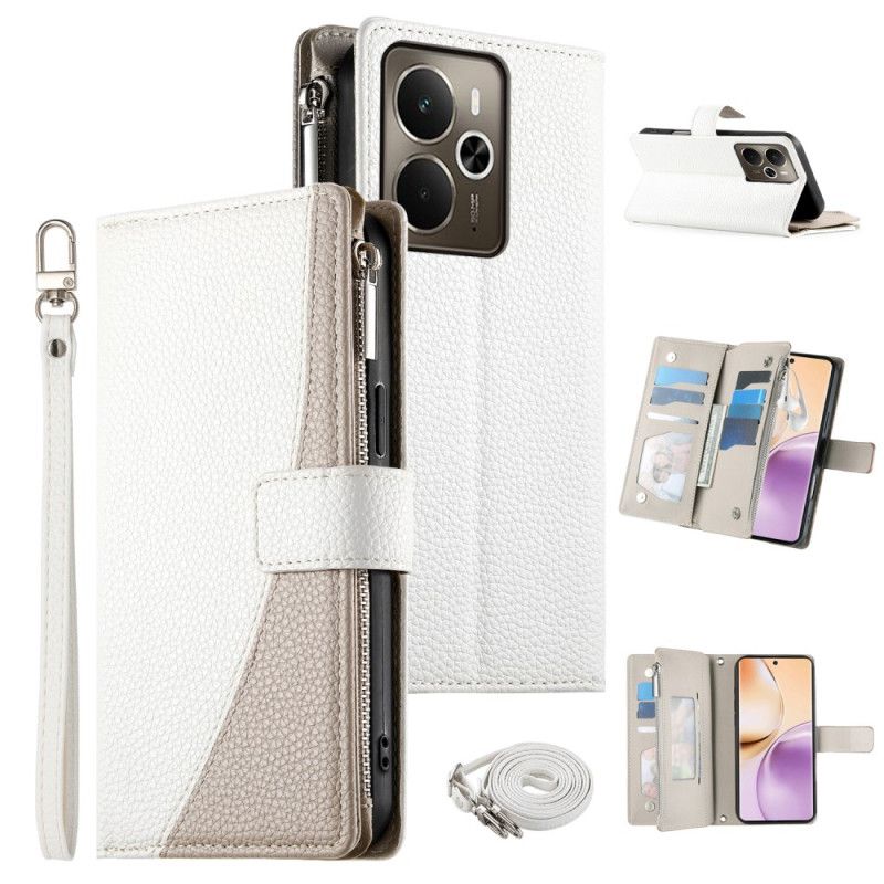 Flip Cover Realme 14 5g Tofarvet Med Rem