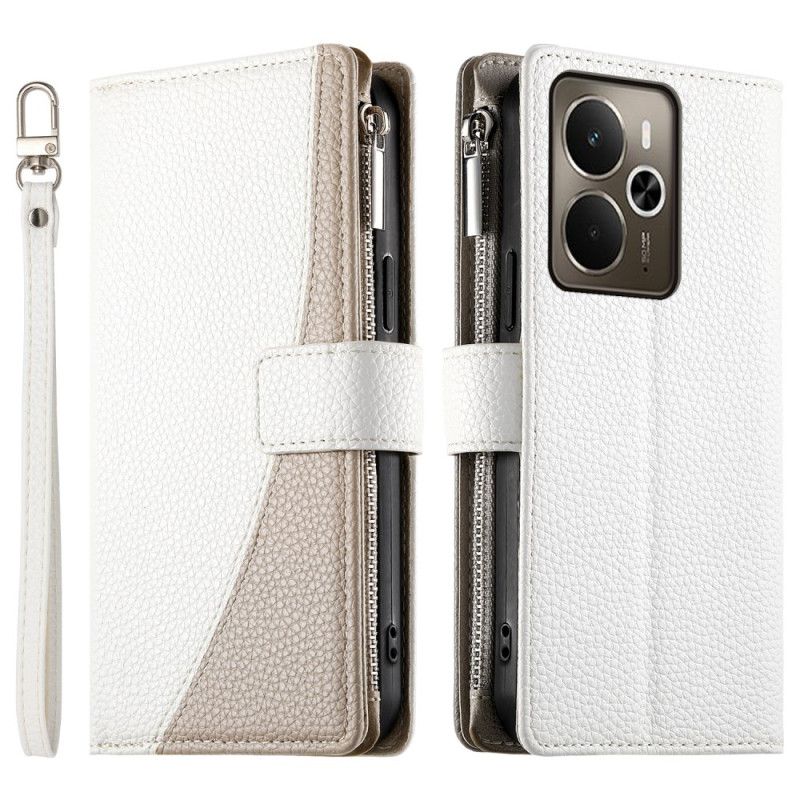 Flip Cover Realme 14 5g Tofarvet Med Rem