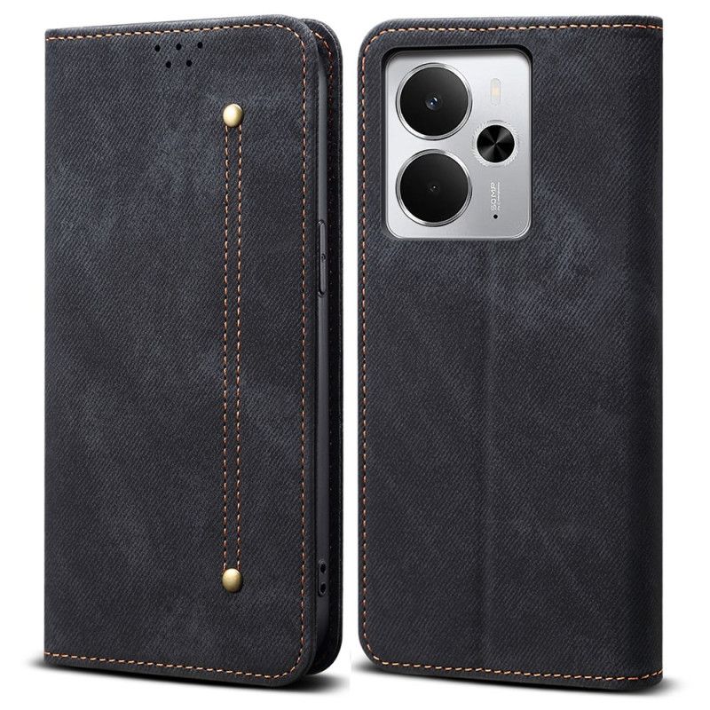 Flip Cover Til Realme 14 5g Jeansstof