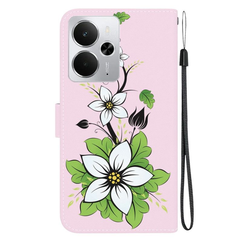 Flip Cover Til Realme 14 5g Liljemønster