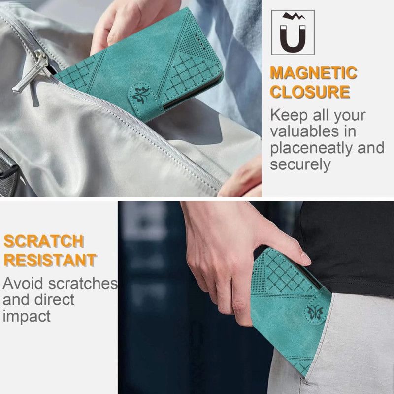 Flip Cover Til Realme 14 5g Rem Med Sommerfuglemønster