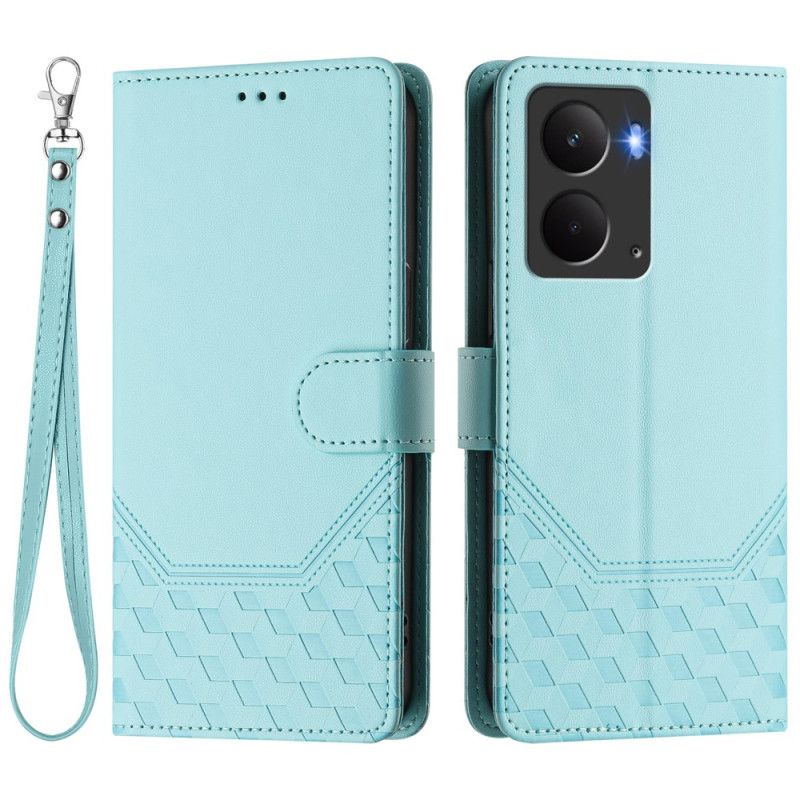 Flip Cover Til Realme 14 5g Rfid Med Bikagemønster