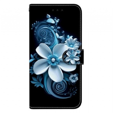 Læder Cover Realme 14 5g Blå Blomster