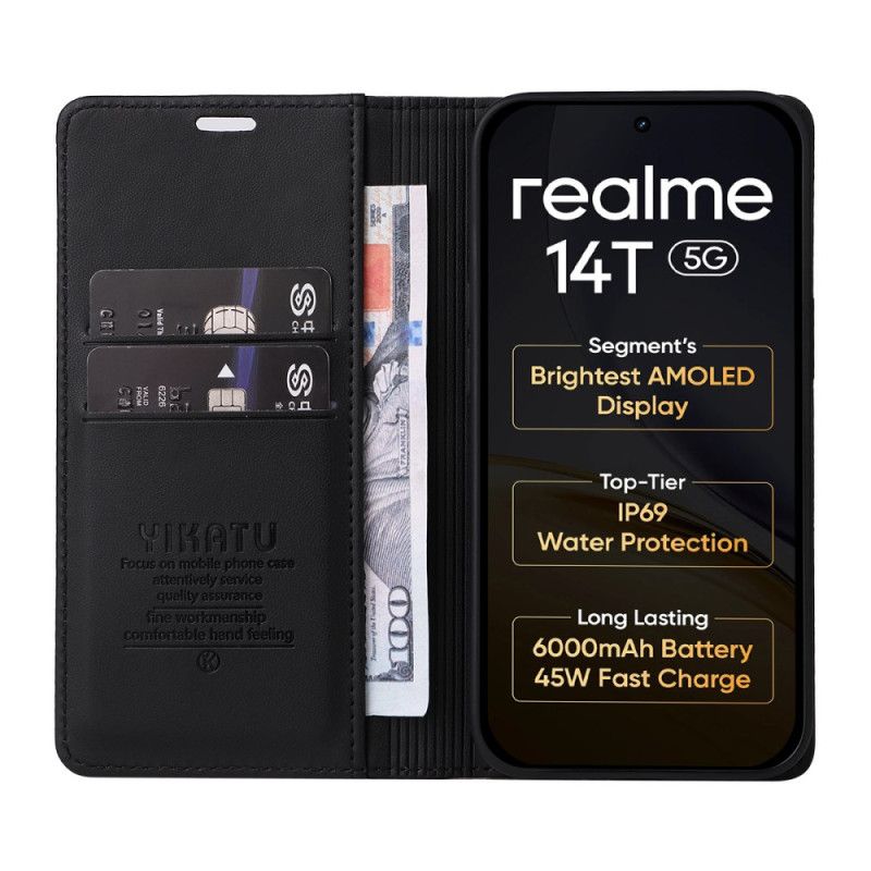 Læder Cover Realme 14 5g Telefon Etui Yikatu