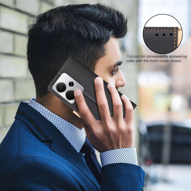 Læder Cover Realme 14 5g Tofarvet Binfen Farve