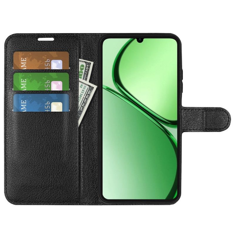 Flip Cover Realme Note 60x Klassisk Litchi Kunstlæder