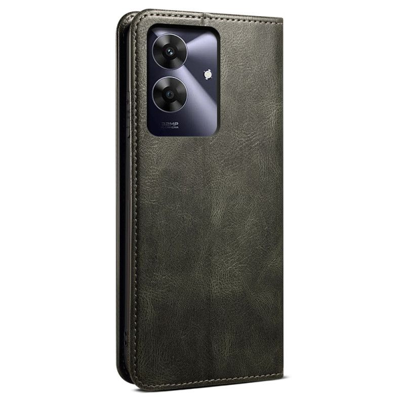 Flip Cover Til Realme Note 60x Vokset Kunstlæder