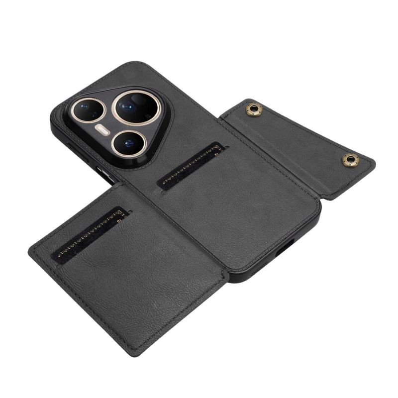Cover Huawei Pura 80 Ultra Telefon Etui Kortholder I Læderlook