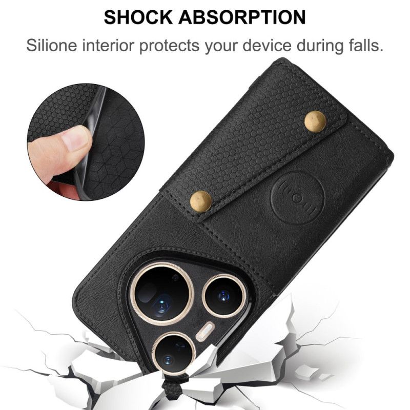 Cover Huawei Pura 80 Ultra Telefon Etui Kortholder I Læderlook