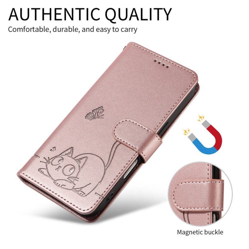 Flip Cover Huawei Pura 80 Ultra Kat Og Grafik