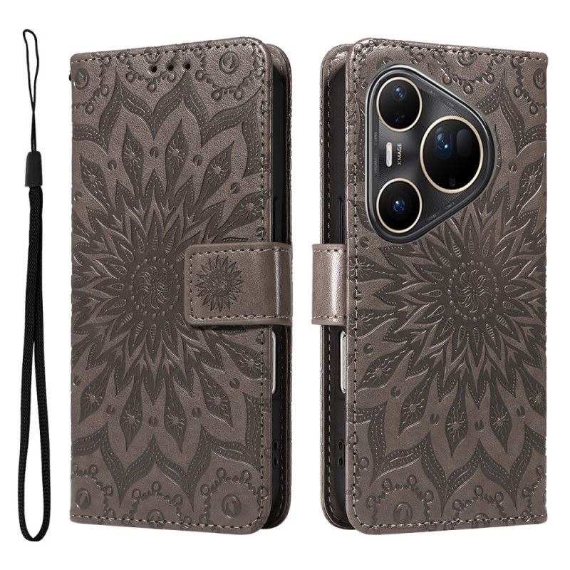 Flip Cover Huawei Pura 80 Ultra Solsikkemønster