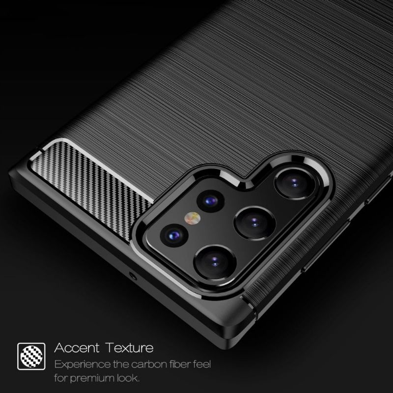 Cover Samsung Galaxy S22 Ultra 5G Silikone Børstet Effekt