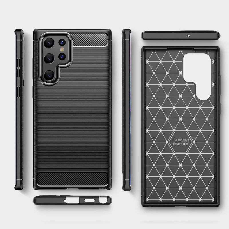 Cover Samsung Galaxy S22 Ultra 5G Silikone Børstet Effekt