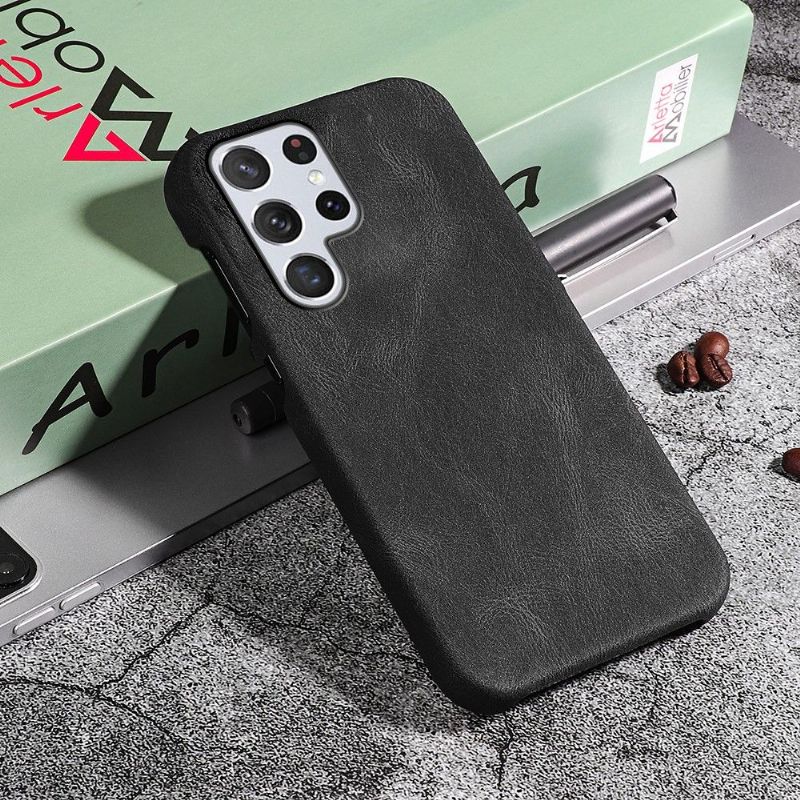 Cover Samsung Galaxy S22 Ultra 5G Slim Business Imiteret Læder