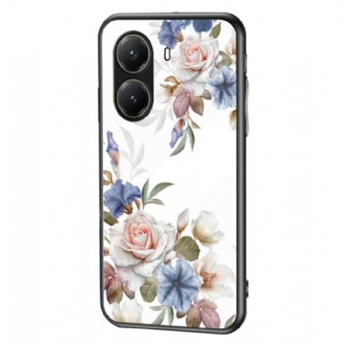 Cover Poco X7 Pro 5g Blomstermønster I Hærdet Glas