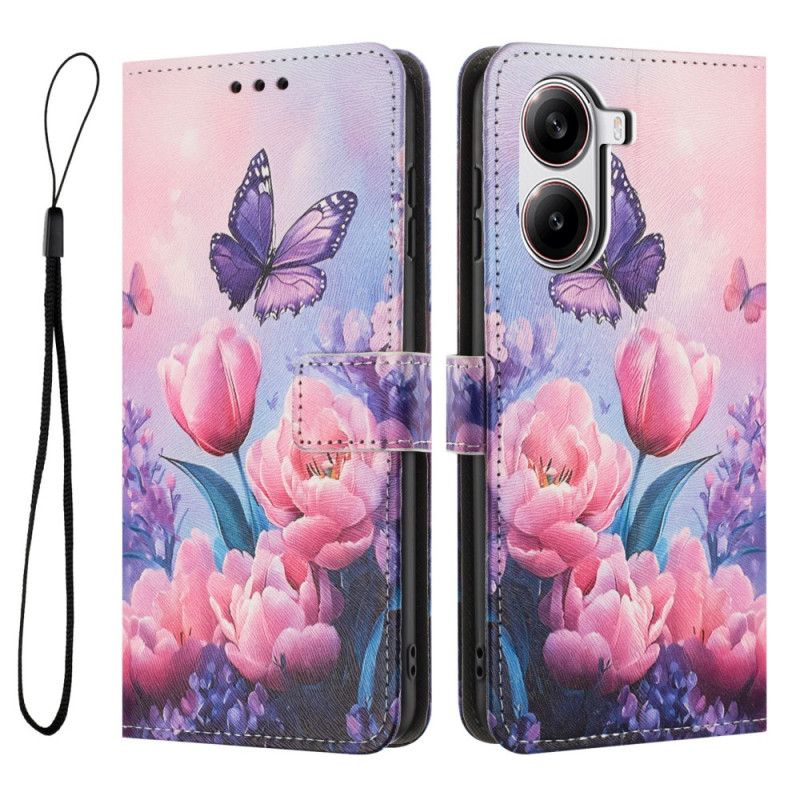 Flip Cover Poco X7 Pro 5g Blomstermaling