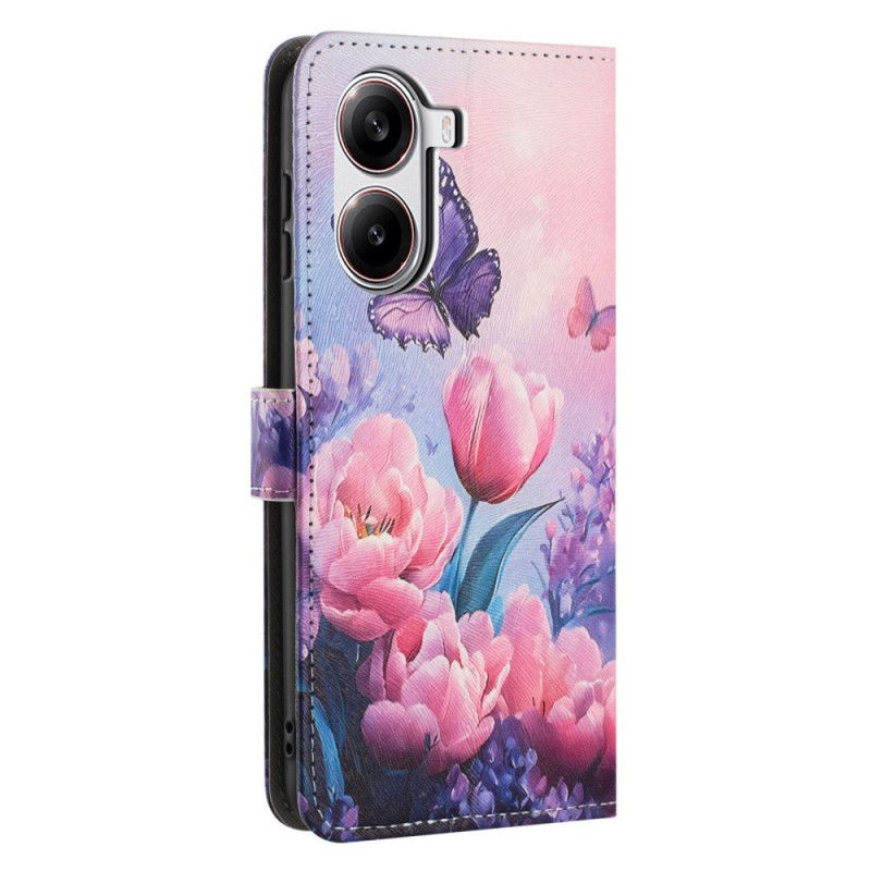 Flip Cover Poco X7 Pro 5g Blomstermaling