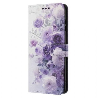 Flip Cover Poco X7 Pro 5g Lilla Blomster