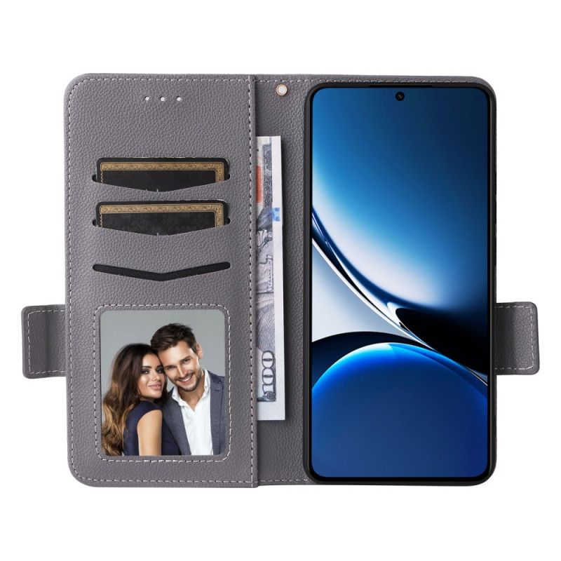 Flip Cover Poco X7 Pro 5g Litchi Kunstlæder Med Rem