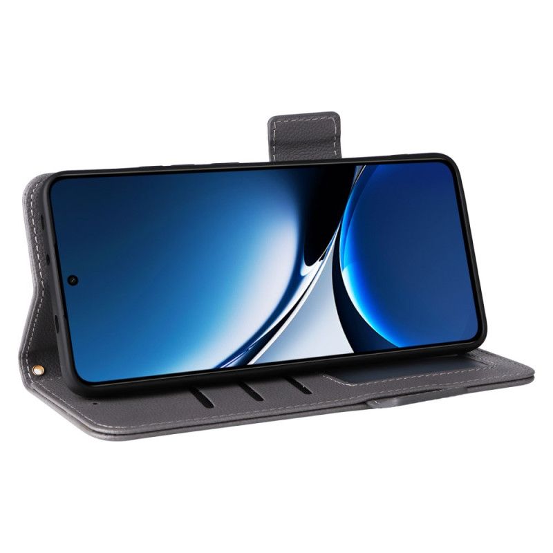 Flip Cover Poco X7 Pro 5g Litchi Kunstlæder Med Rem