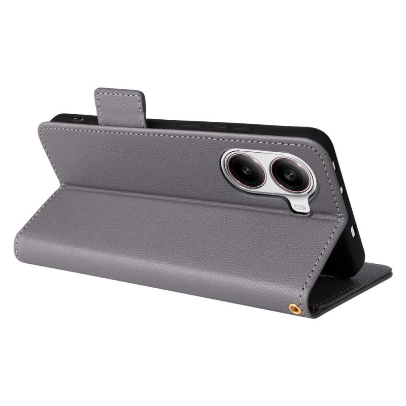 Flip Cover Poco X7 Pro 5g Litchi Kunstlæder Med Rem