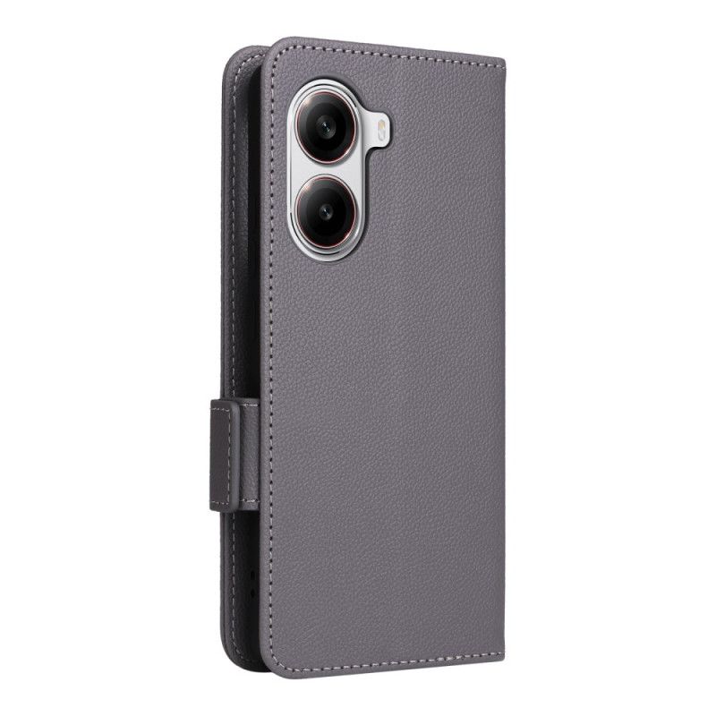 Flip Cover Poco X7 Pro 5g Litchi Kunstlæder Med Rem
