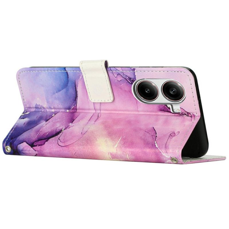 Flip Cover Poco X7 Pro 5g Marmoreffekt Med Rem