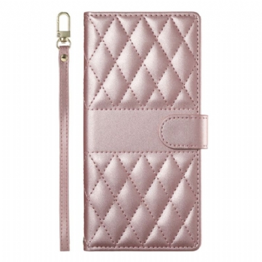 Flip Cover Poco X7 Pro 5g Quiltet Med Rem Og Skulderrem