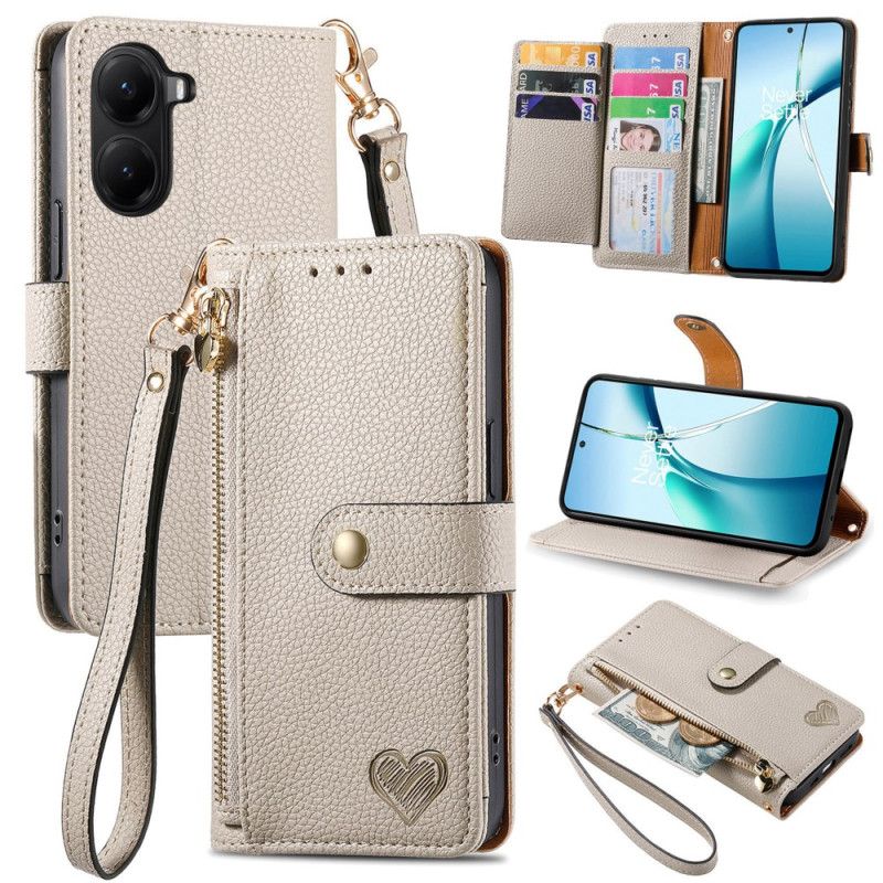 Flip Cover Poco X7 Pro 5g Rfid-beskyttelseshjertedesign