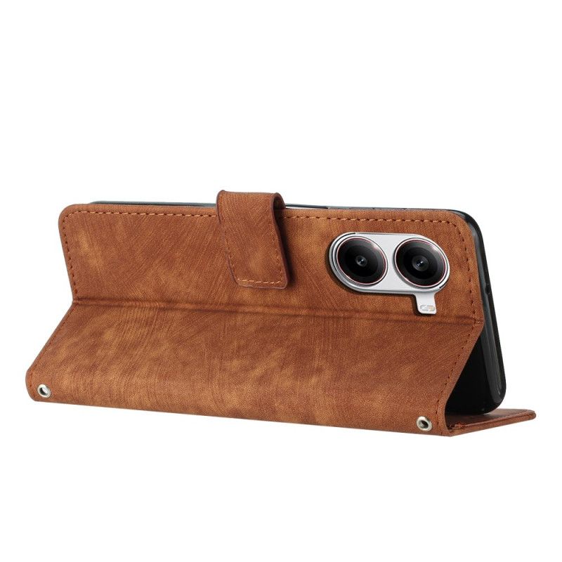 Flip Cover Poco X7 Pro 5g Ruskindseffekt Med Striber