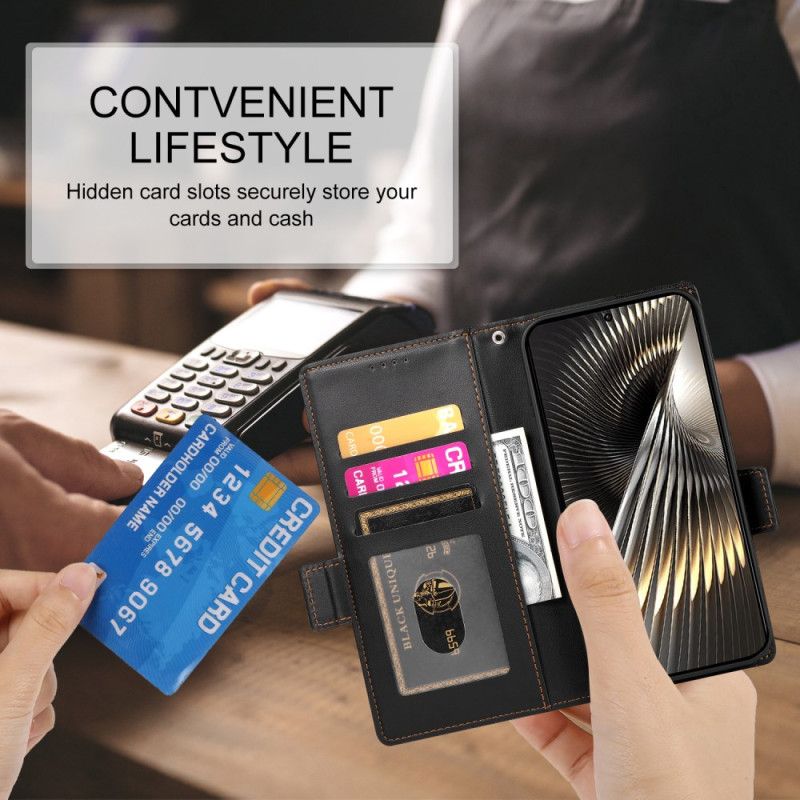 Flip Cover Til Poco X7 Pro 5g Klassisk Med Dekorativ Nitte