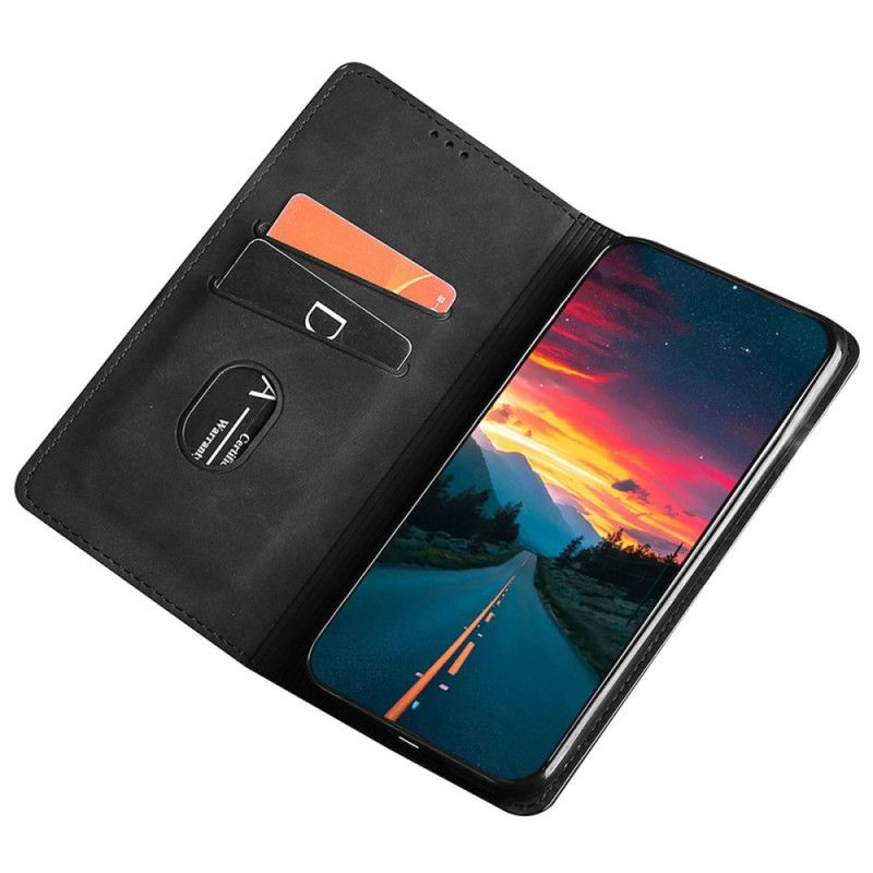 Flip Cover Til Poco X7 Pro 5g Premium Ruskindseffekt