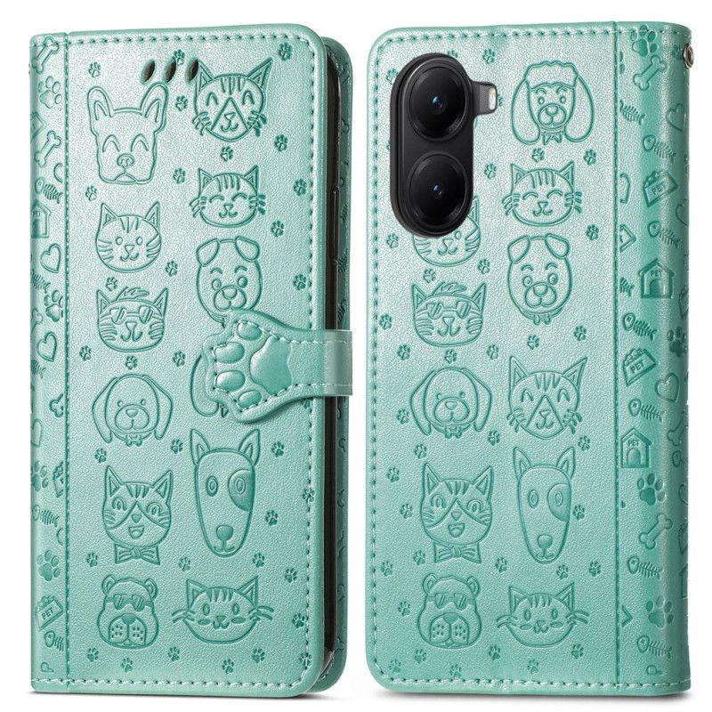 Læder Cover Poco X7 Pro 5g Animerede Dyr